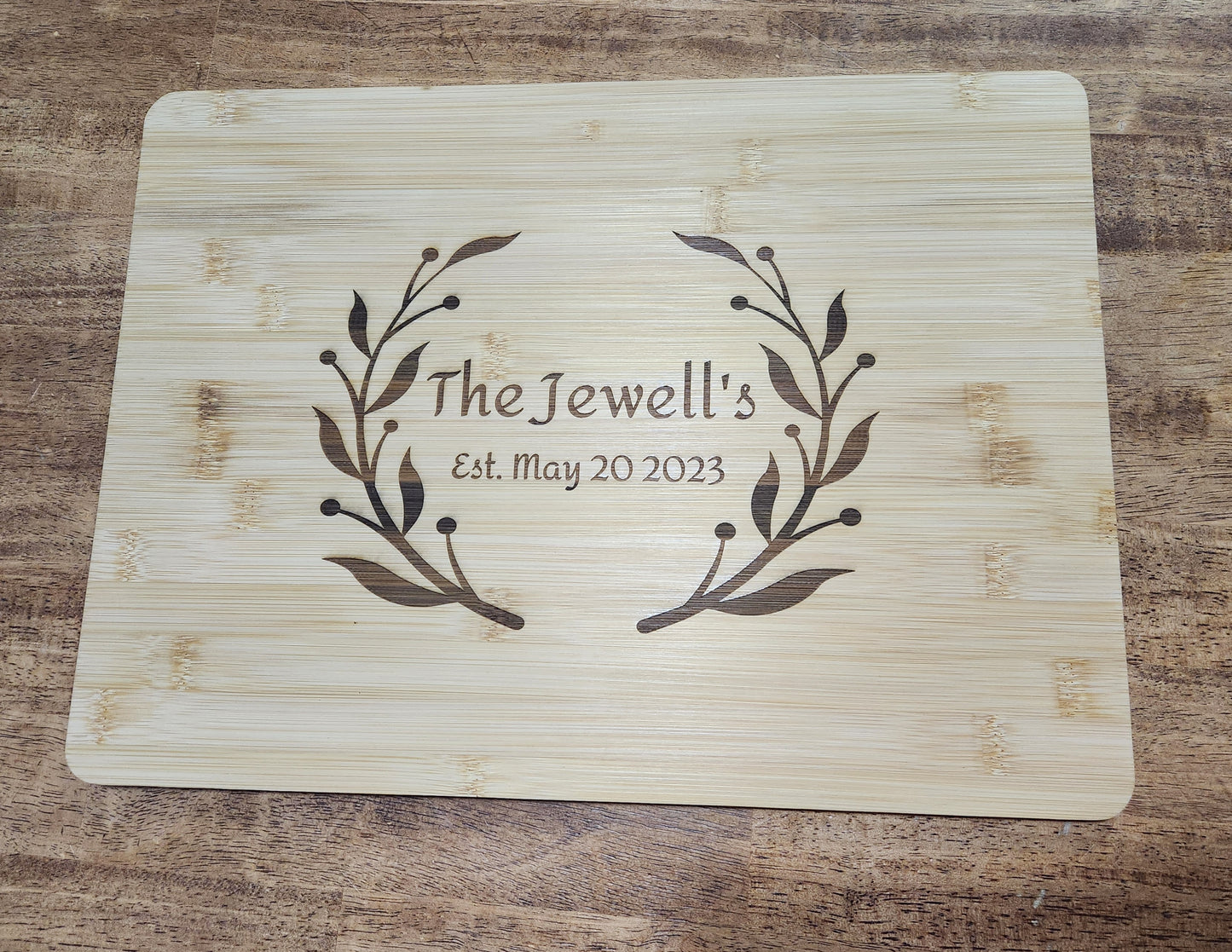 Cutting Board with name and date